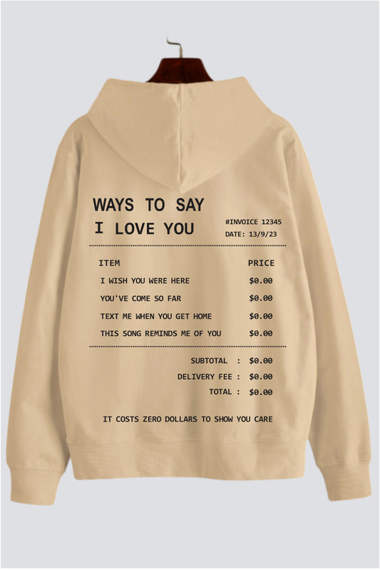 "Expressions of Affection" Oversized Drop-Shoulder Hoodie