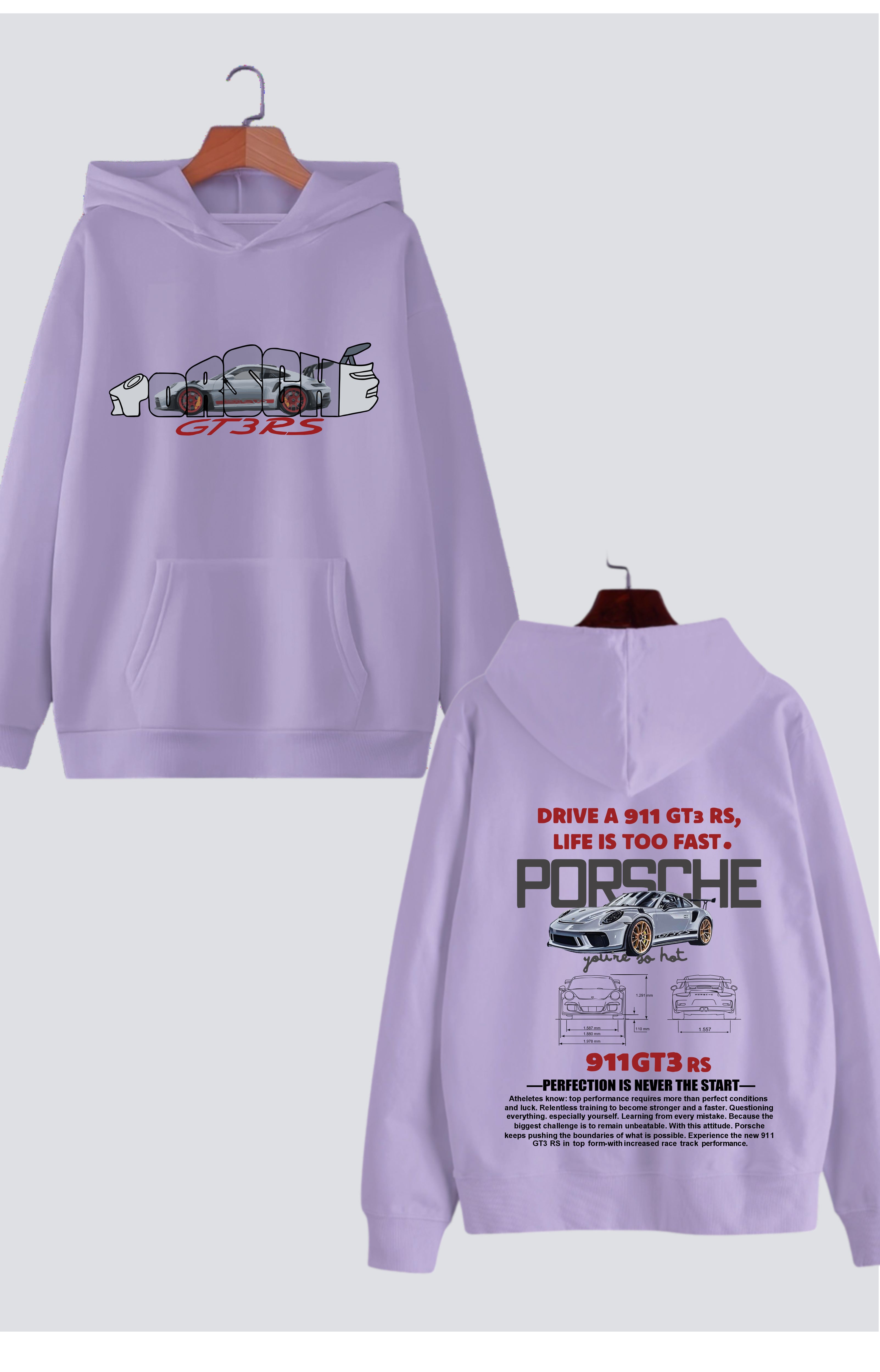 "Porsche GT3 RS" Oversized Drop-Shoulder Hoodie