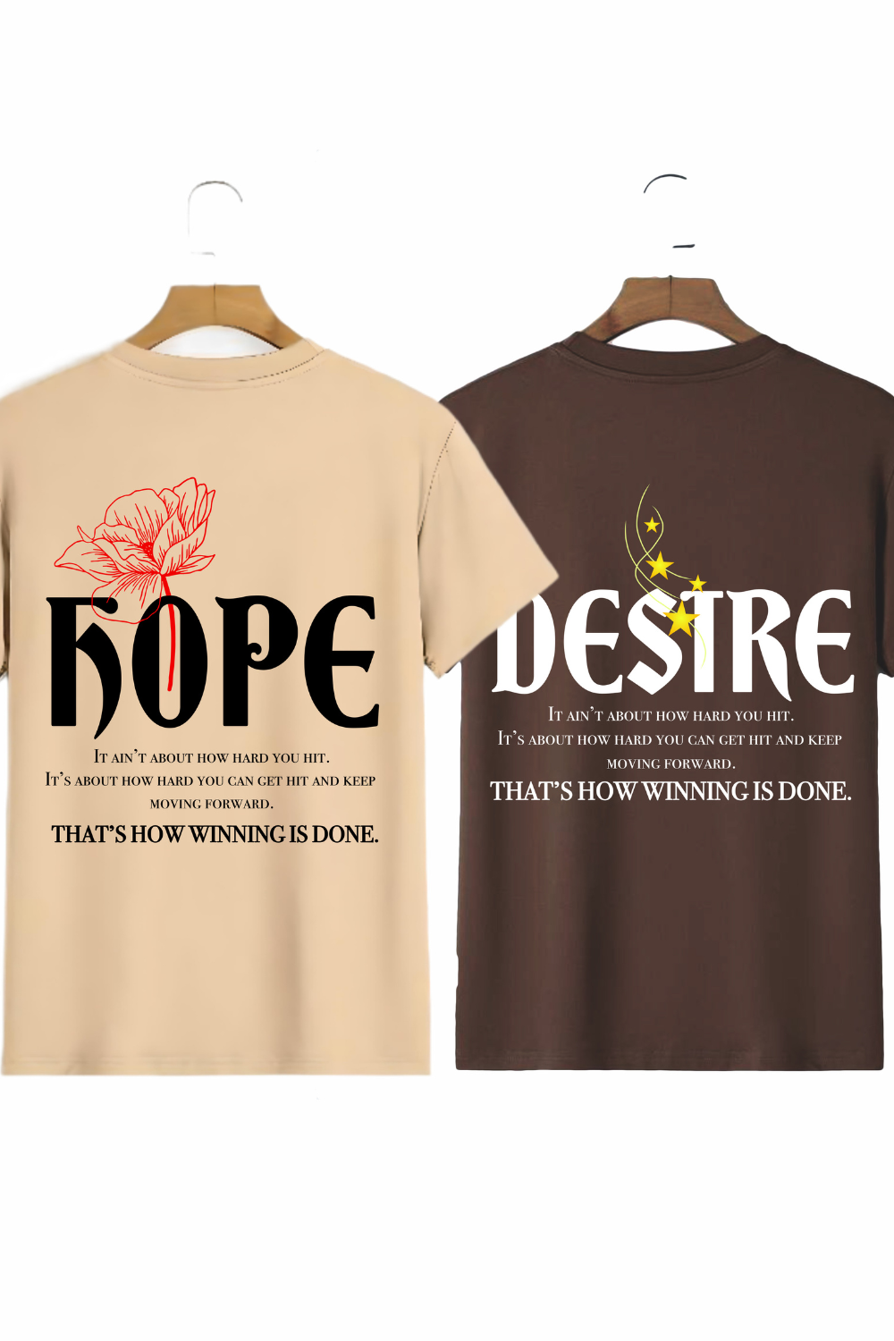"Hope" and "Desire" Couple Unisex Tees - Pack of