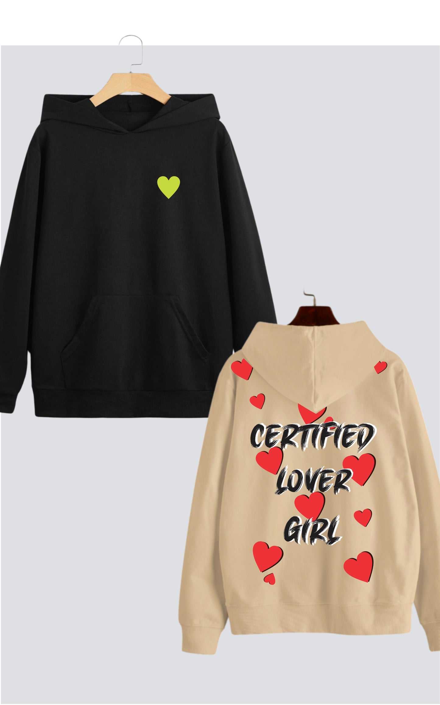 Certified Lover Oversized Drop Shoulder Hoodies - Pack of 2