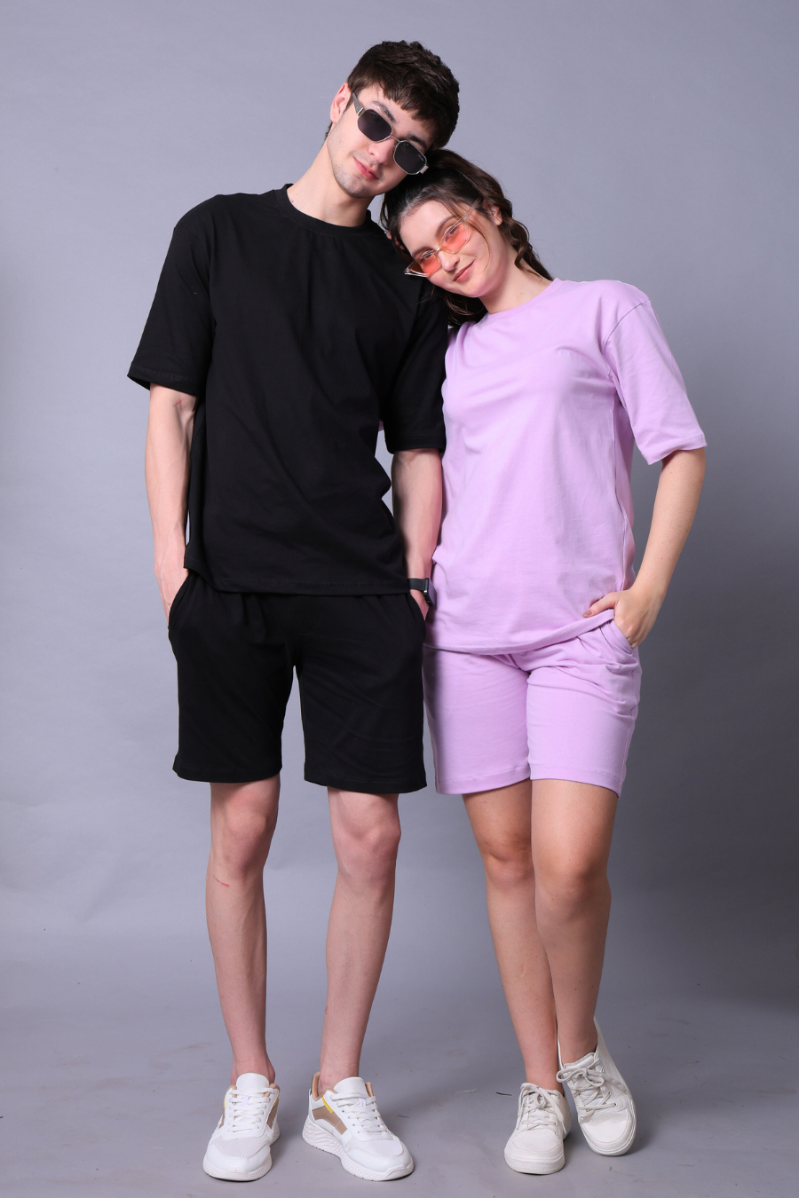 Black & Lilac Couple Co-Ord Set (Pack of 2)
