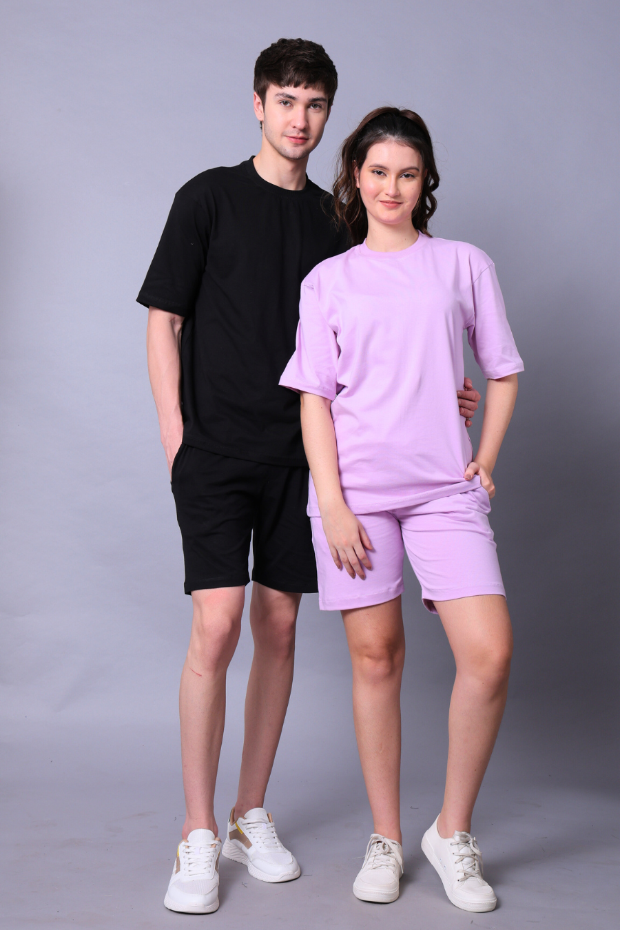 Black & Lilac Couple Co-Ord Set (Pack of 2)