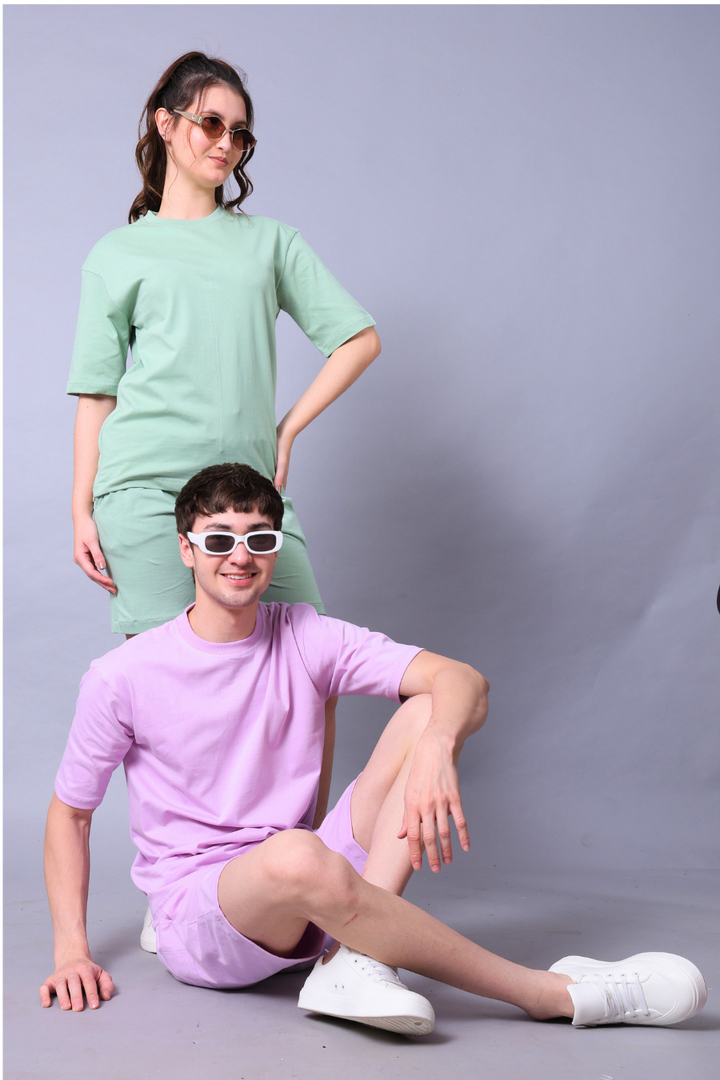 Lilac & Pastel Green Couple Co-Ord Set (Pack of 2)