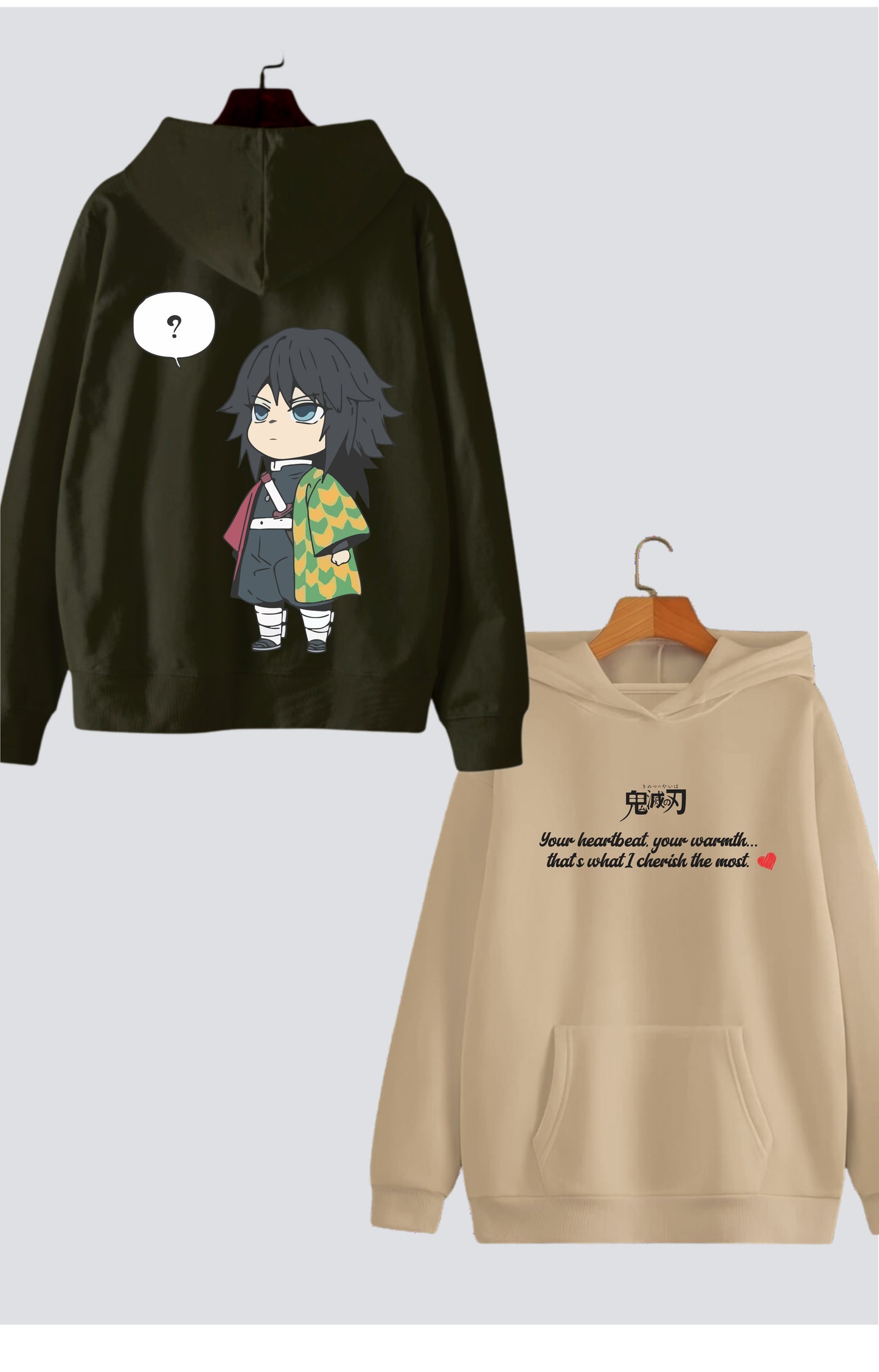 Demon Slayer Edition Oversized Drop Shoulder Hoodies - Pack of 2