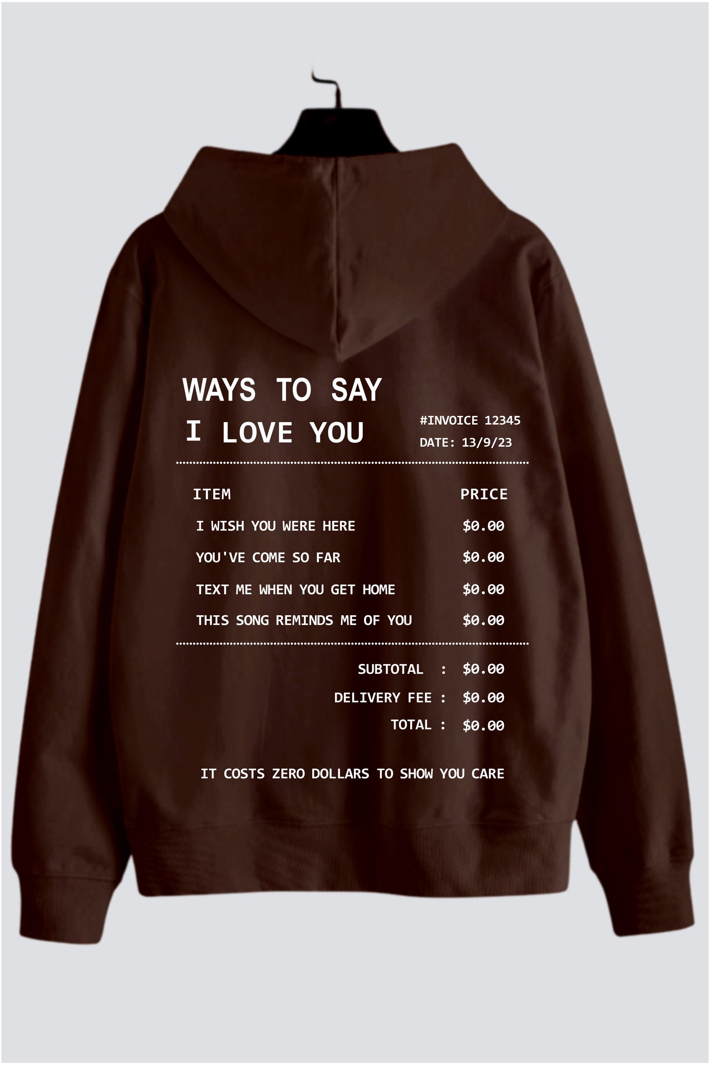 "Expressions of Affection" Oversized Drop-Shoulder Hoodie