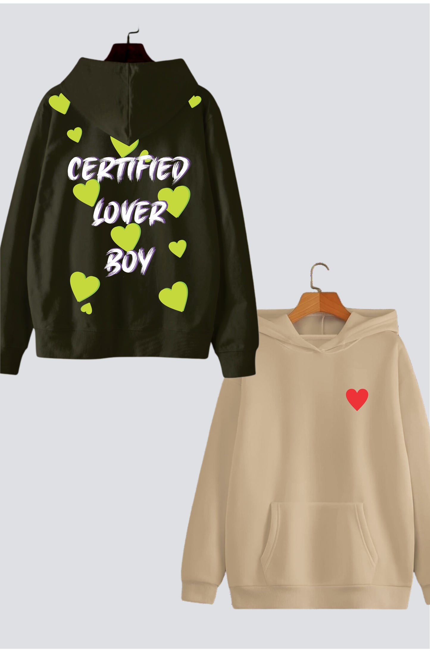 Certified Lover Oversized Drop Shoulder Hoodies - Pack of 2