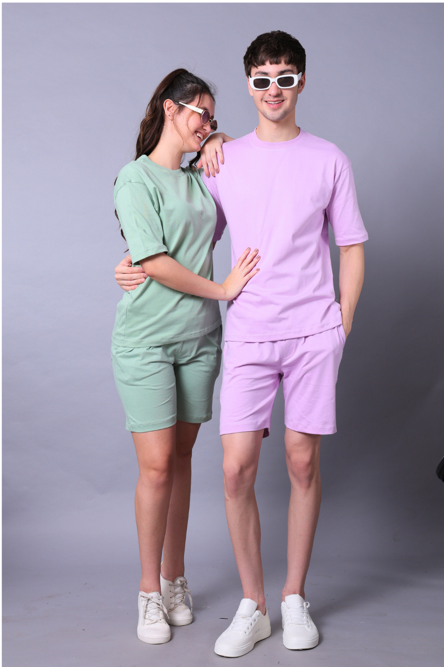 Lilac & Pastel Green Couple Co-Ord Set (Pack of 2)