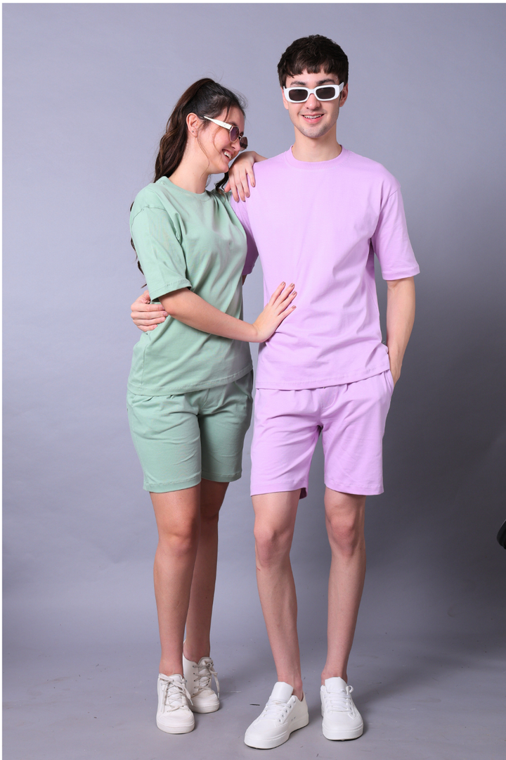 Lilac & Pastel Green Couple Co-Ord Set (Pack of 2)