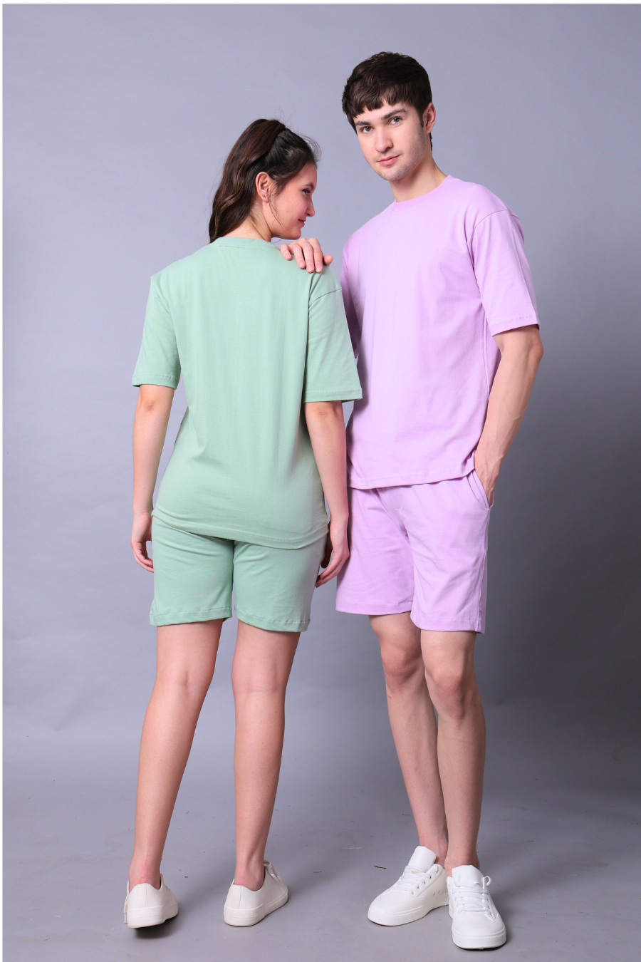 Lilac & Pastel Green Couple Co-Ord Set (Pack of 2)