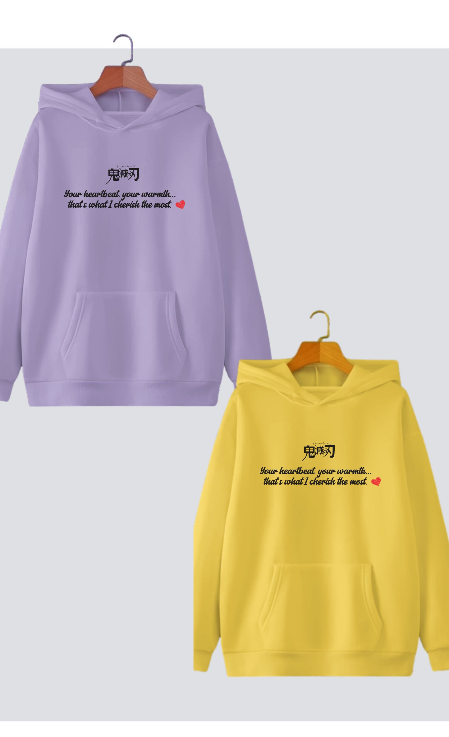 Demon Slayer Edition Oversized Drop Shoulder Hoodies - Pack of 2