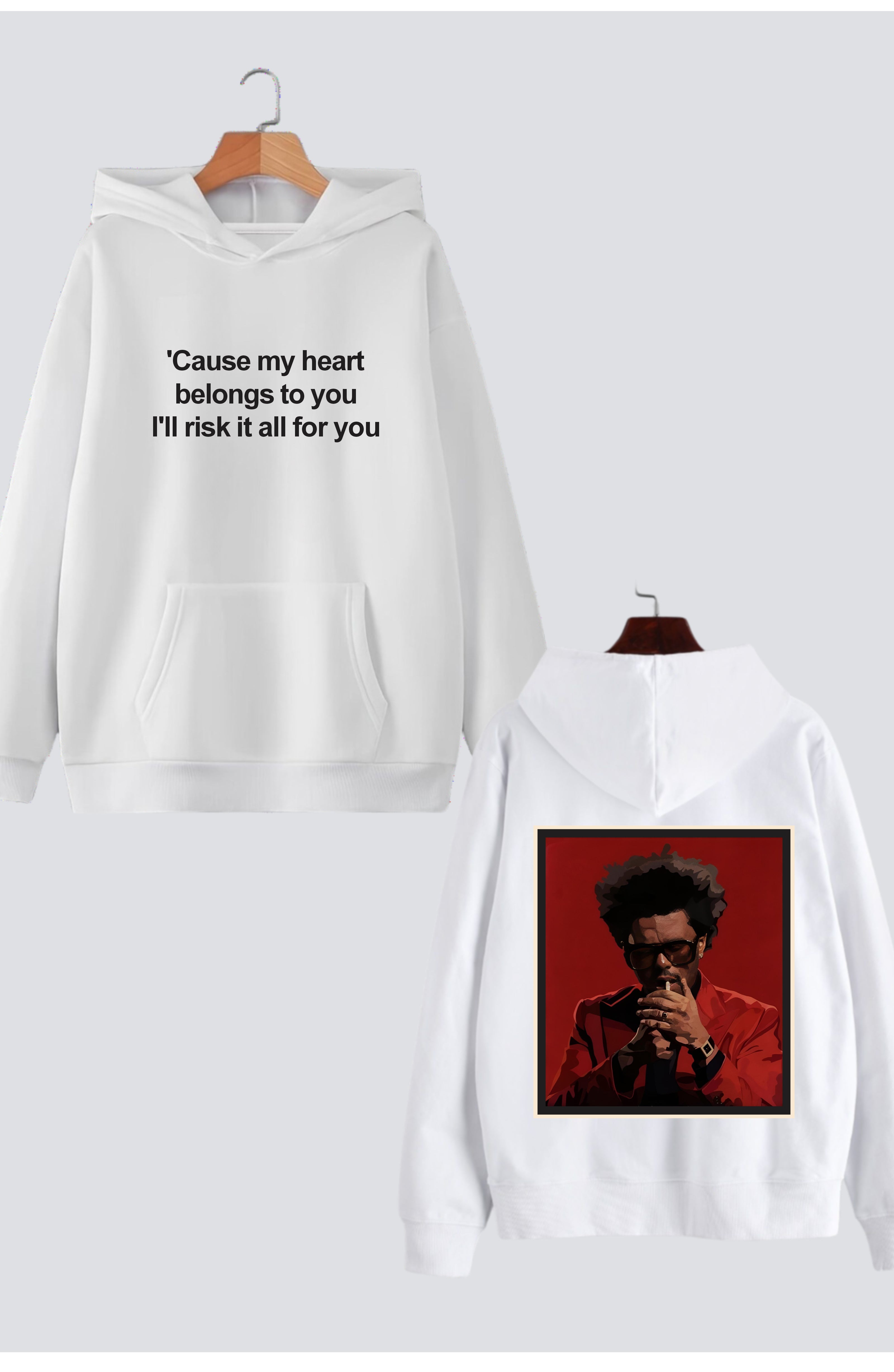 "Weekend Vibes" Oversized Drop-Shoulder Hoodie