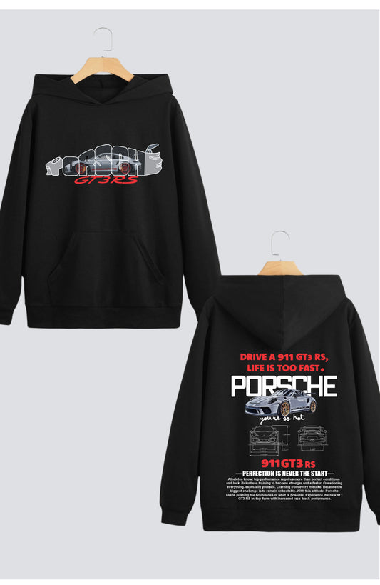 "Porsche GT3 RS" Oversized Drop-Shoulder Hoodie