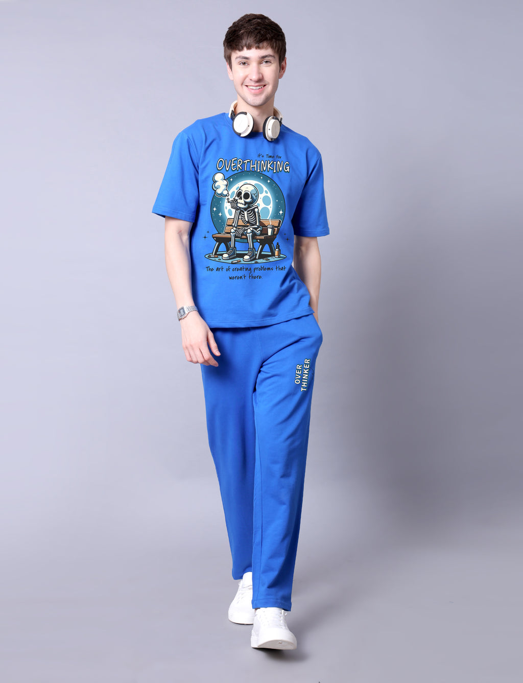 Overthinker Men Co-Ord Set - Oversized Tee With Jogger