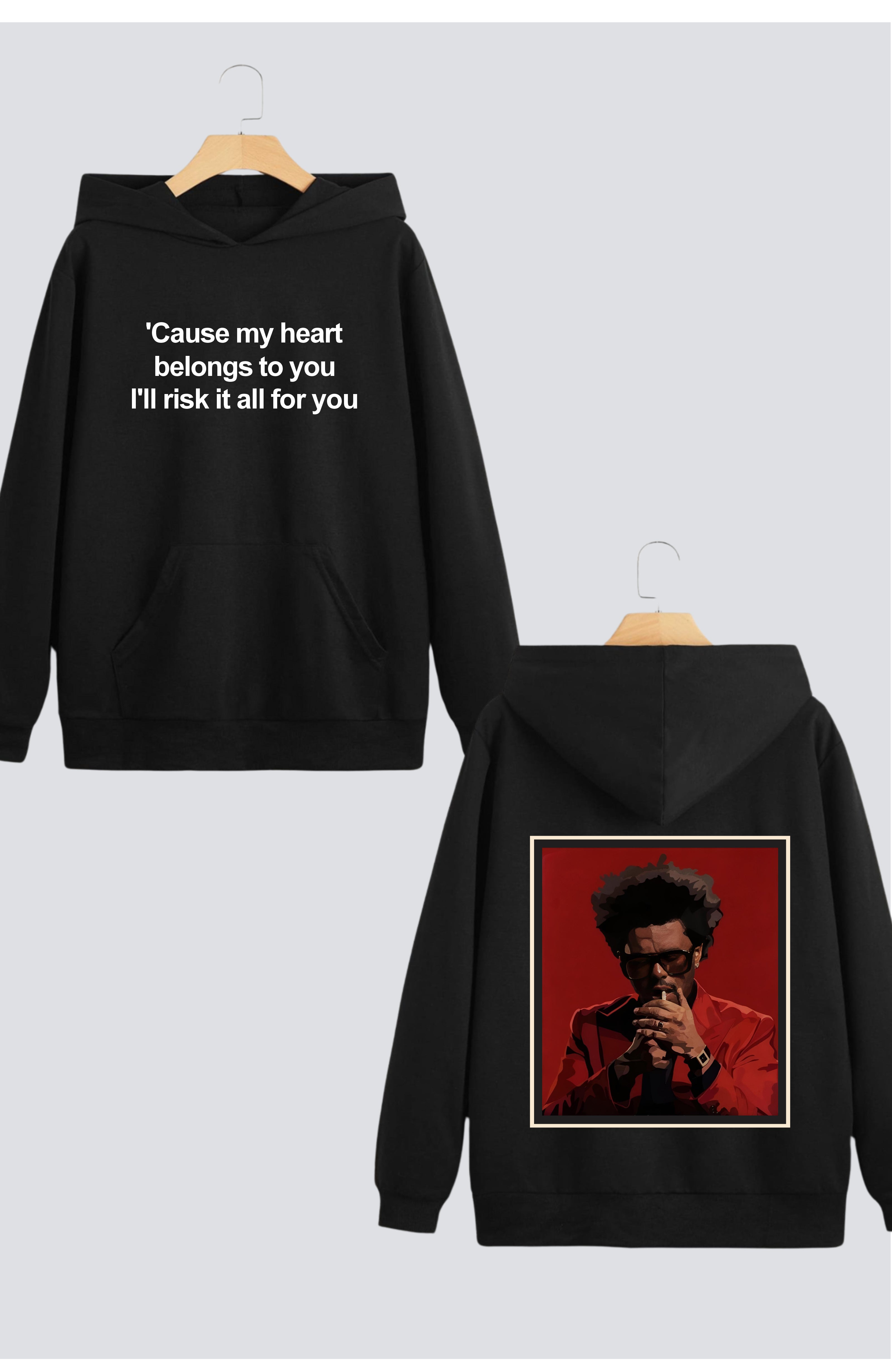 "Weekend Vibes" Oversized Drop-Shoulder Hoodie