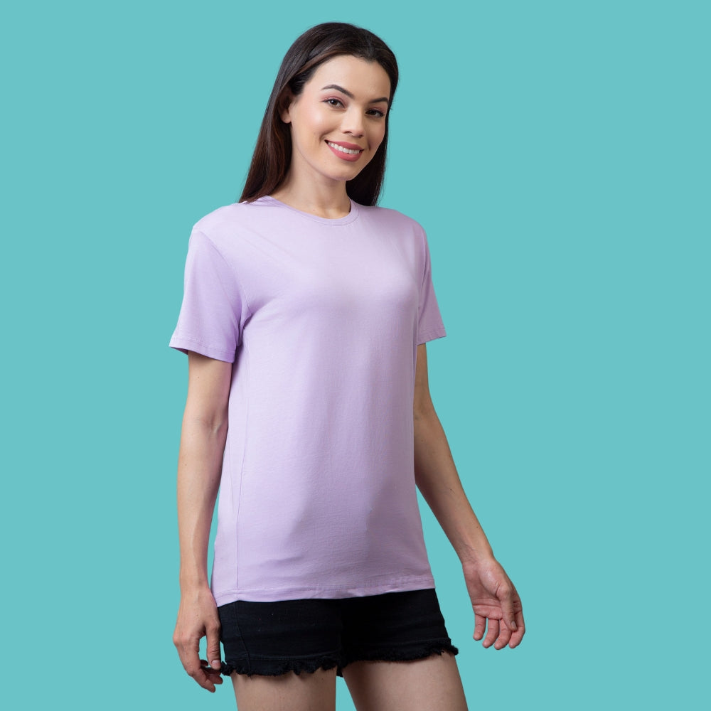 Classic Comfort: Premium Lavender Unisex Cotton T-Shirt