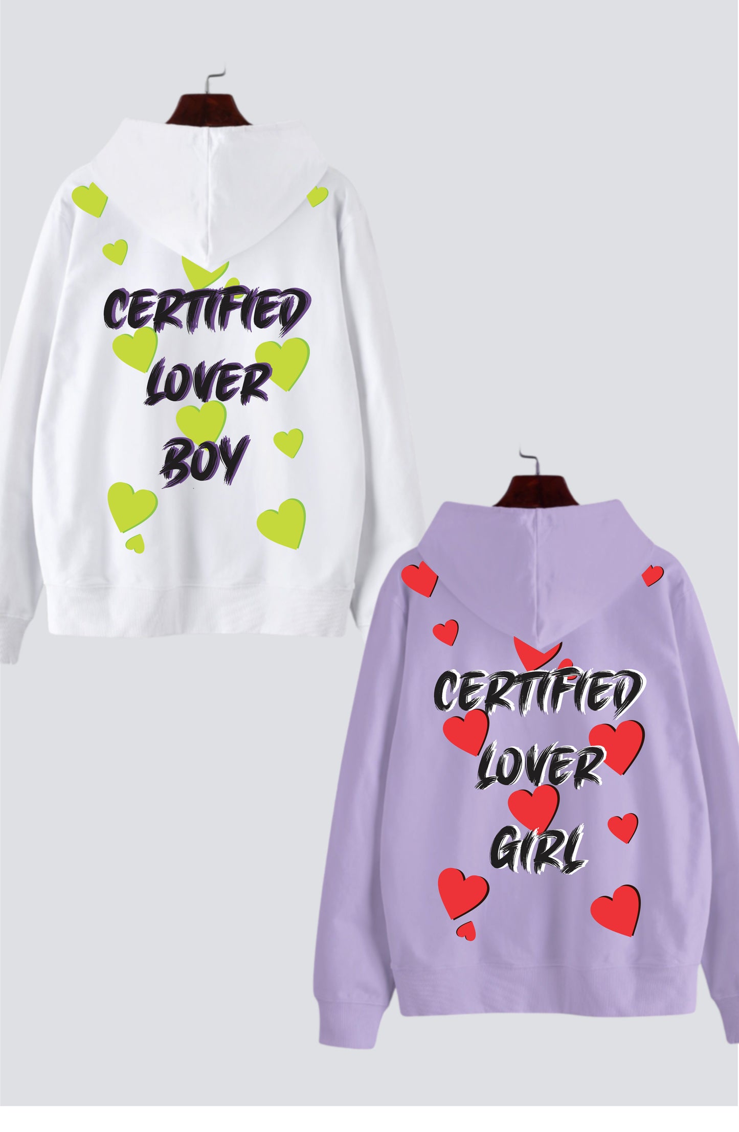 Certified Lover Oversized Drop Shoulder Hoodies - Pack of 2