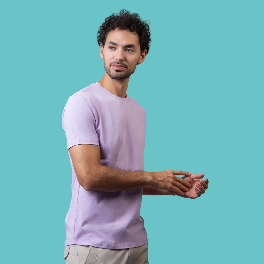 Classic Comfort: Premium Lavender Unisex Cotton T-Shirt