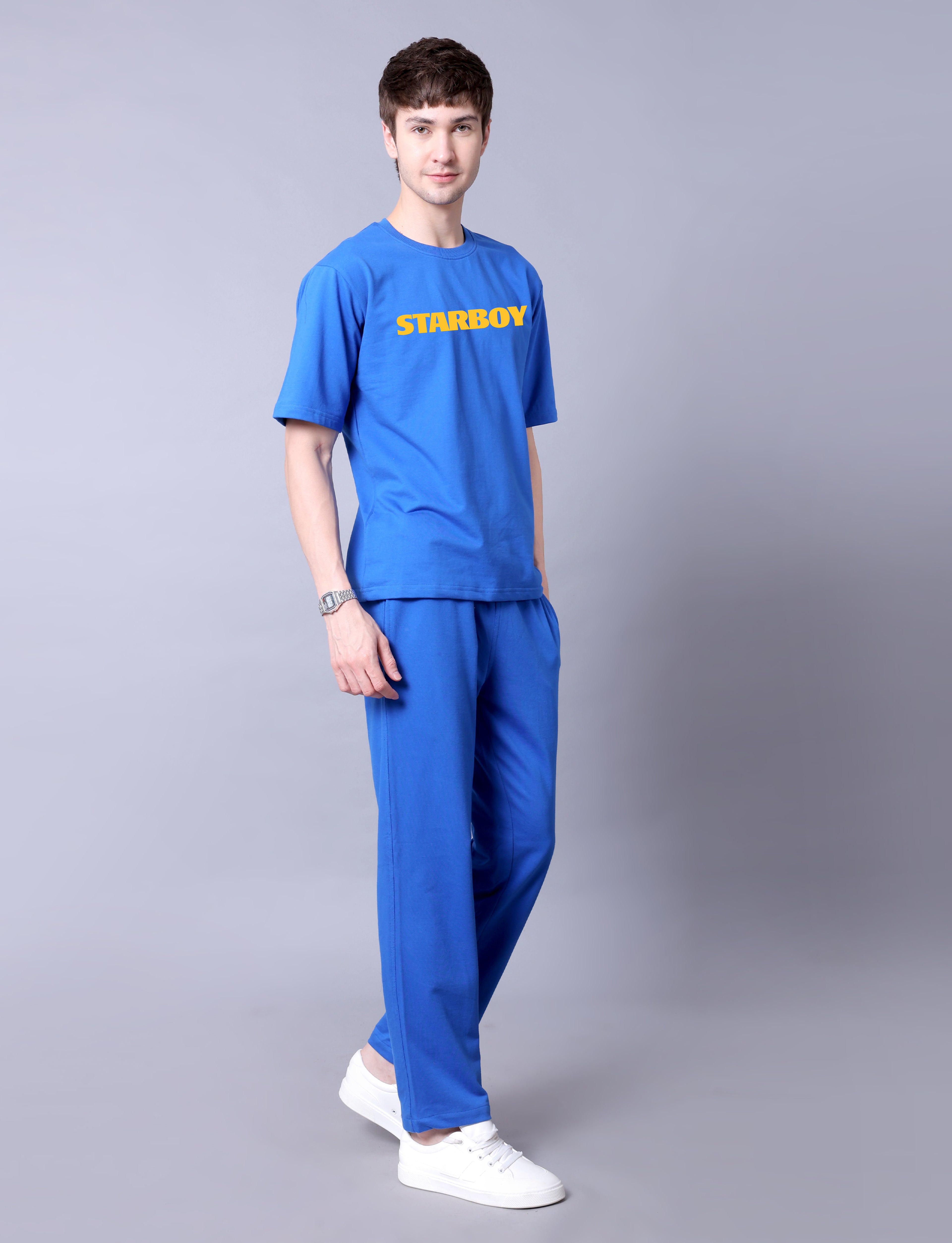 Starboy Men Co-Ord Set - Oversized Tee With Jogger