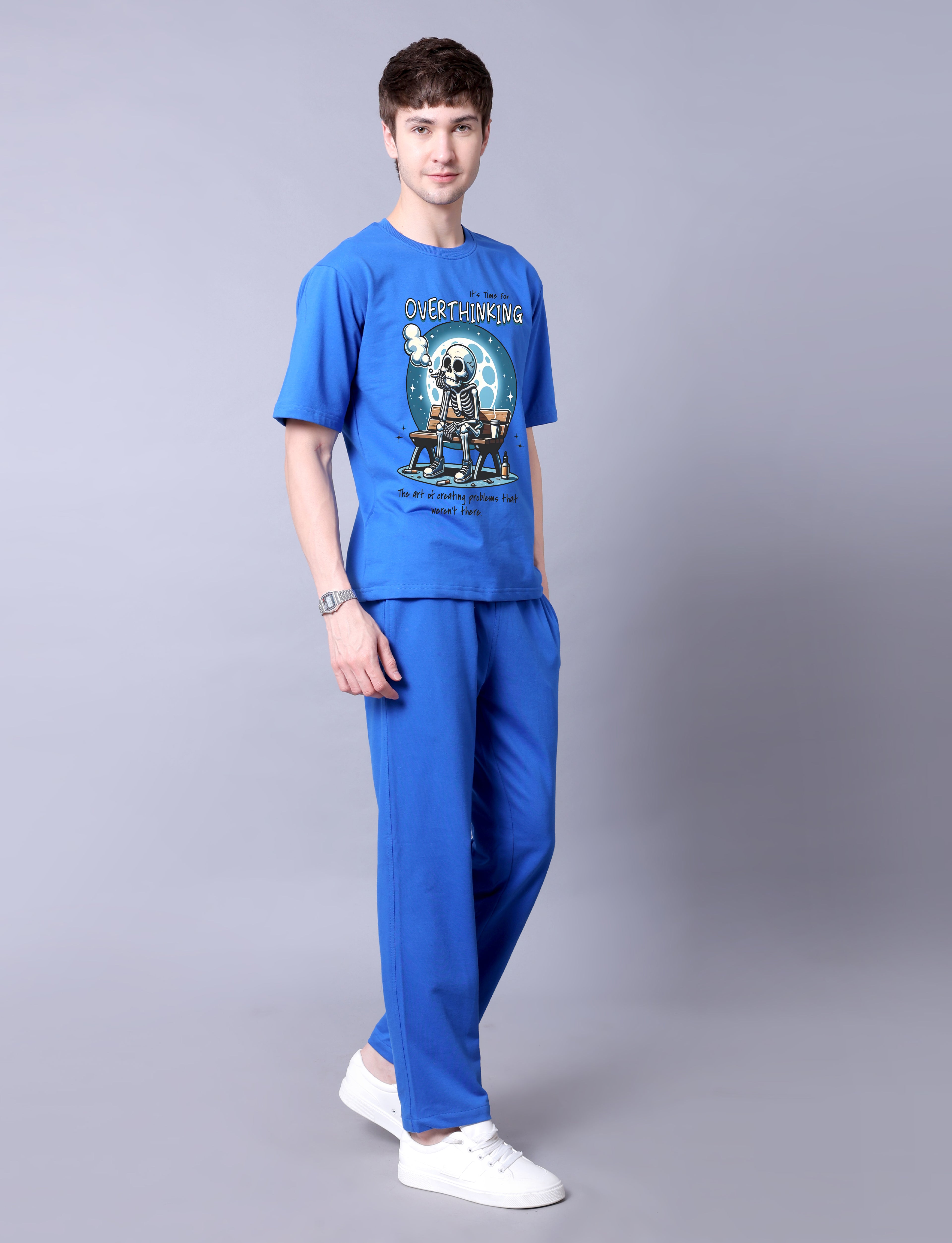 Overthinker Men Co-Ord Set - Oversized Tee With Jogger