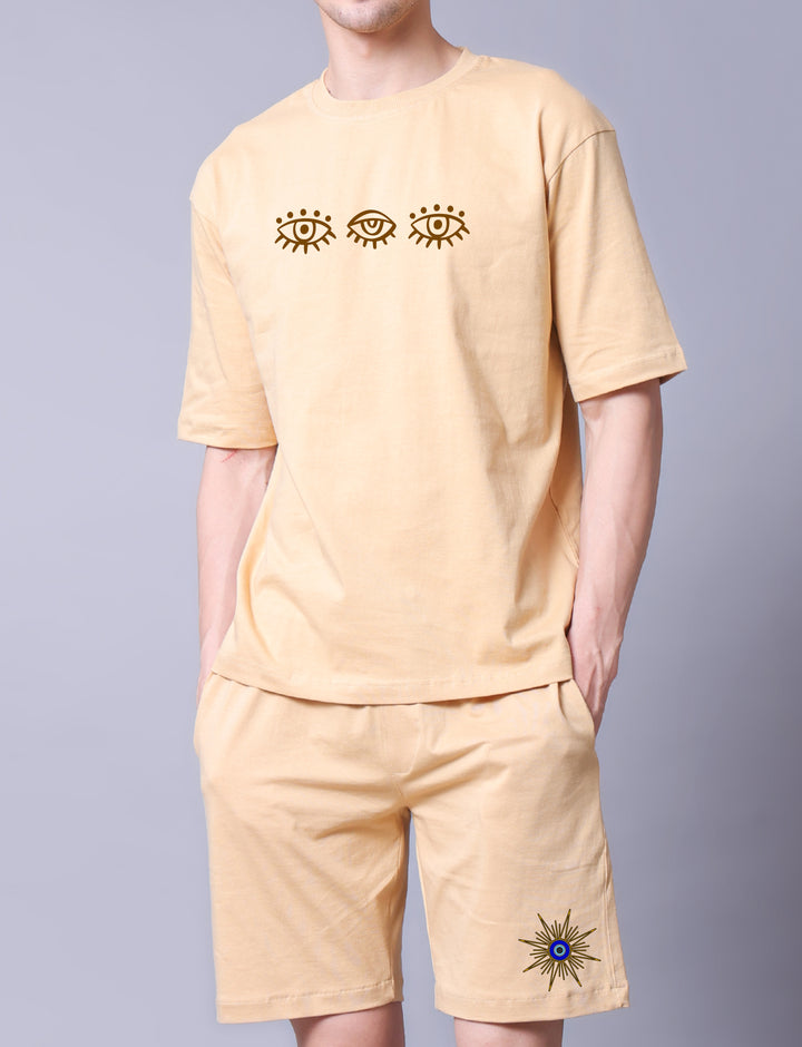 Eyes Mens Co-Ord Set With Shorts