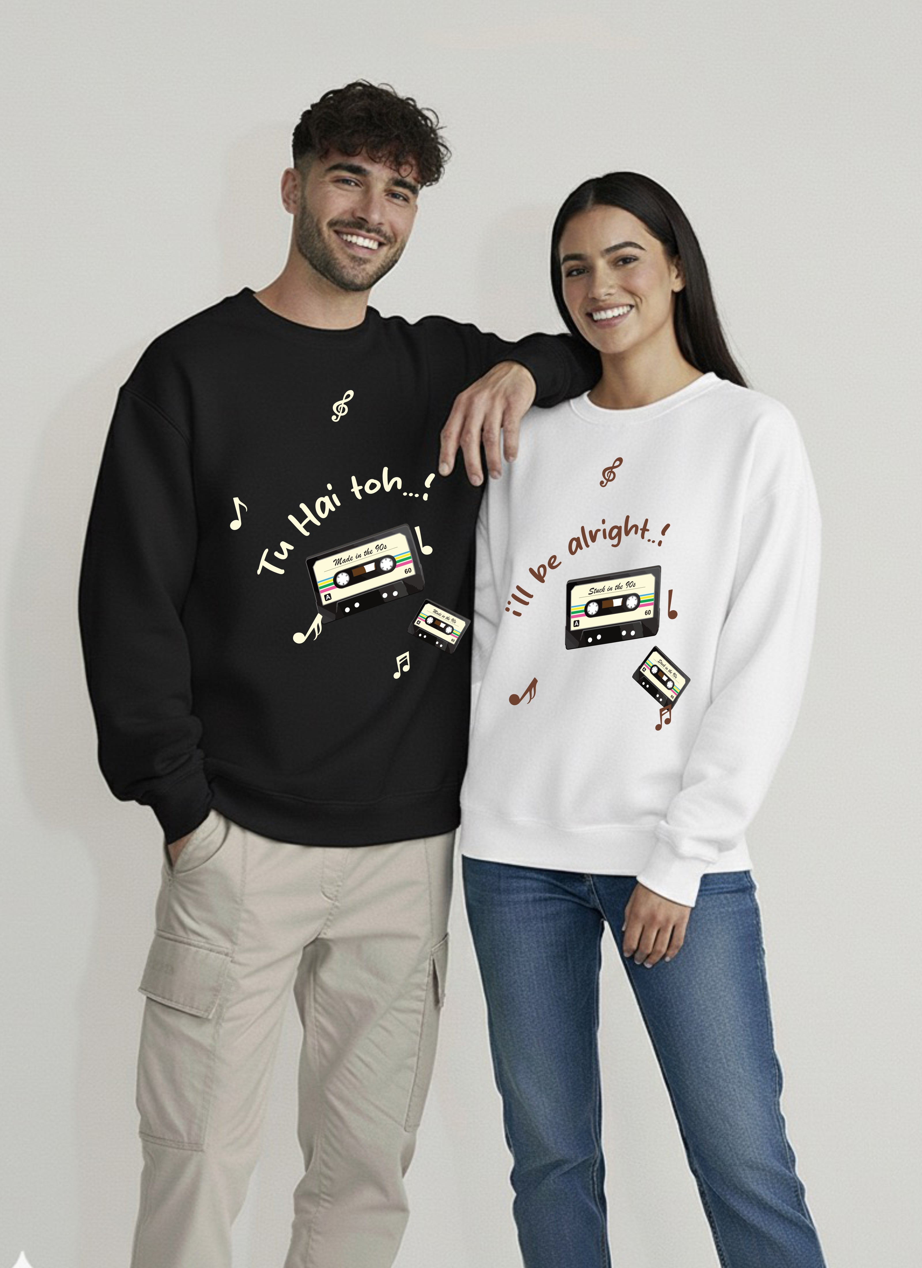 Tu hai toh I will be alright Unisex Sweatshirt - Pack of 2