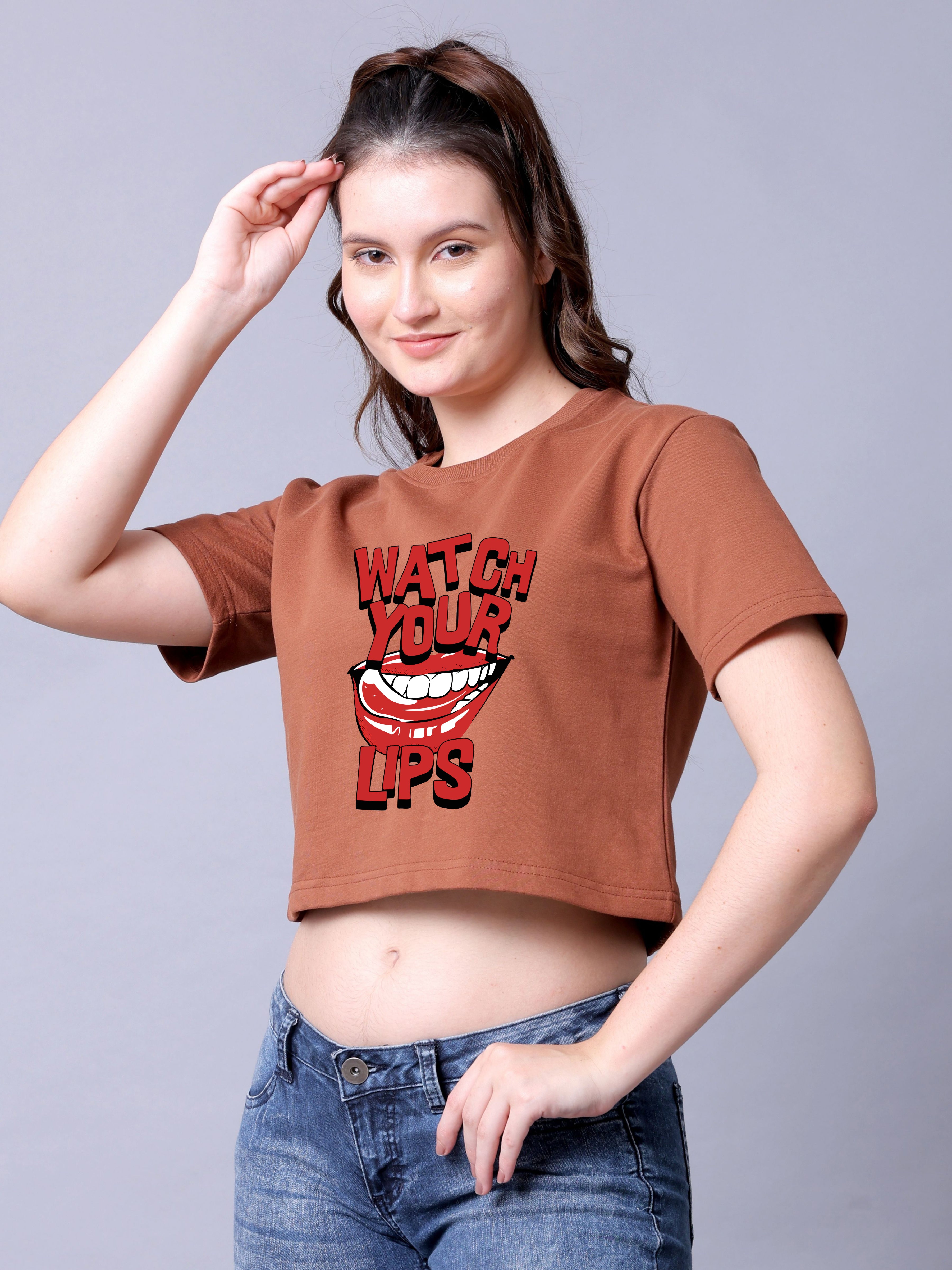Watch your lips Women Crop Top