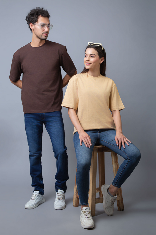 Essential Oversized Couple T-Shirts (Pack of 2)