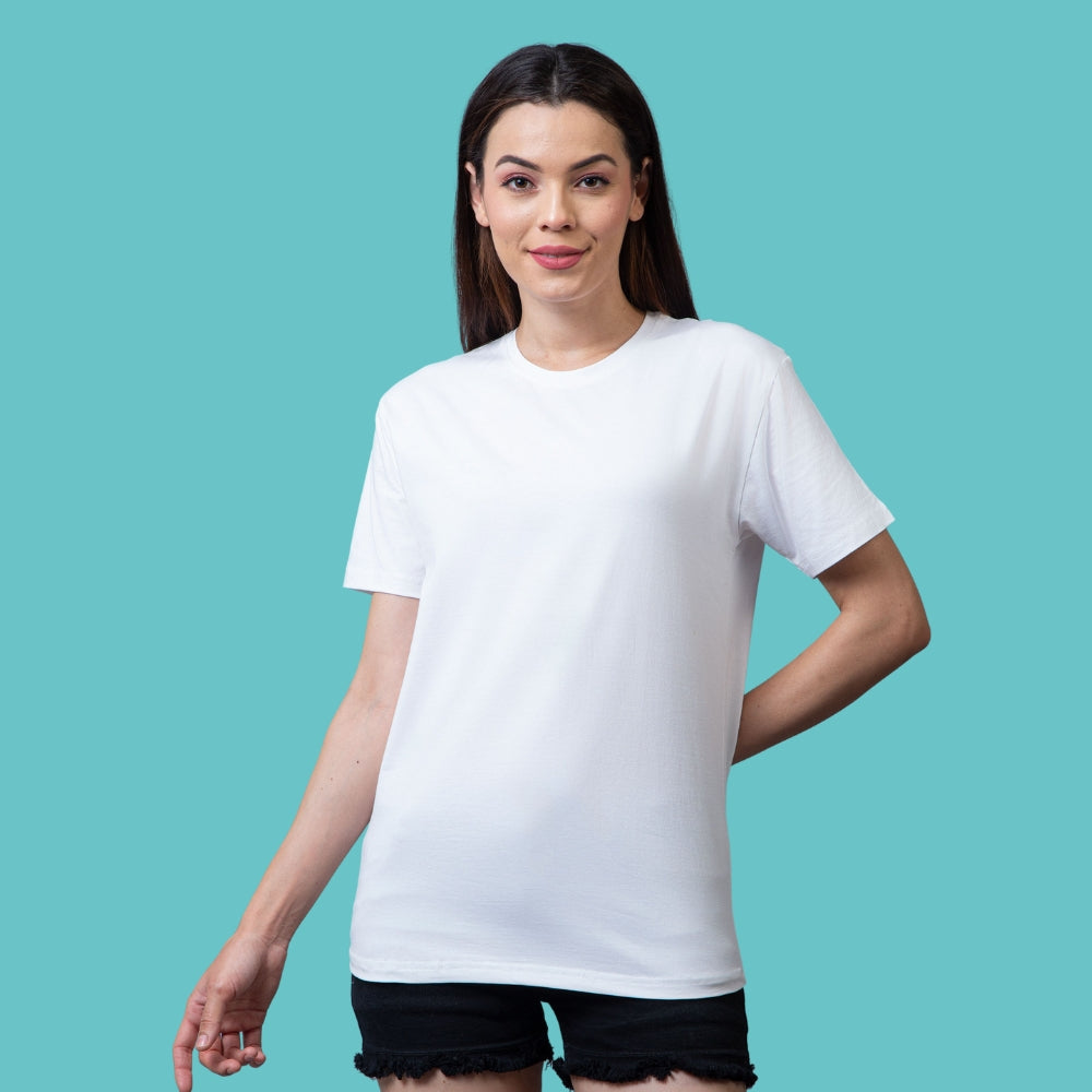 Classic Comfort: Premium White Unisex Cotton T-Shirt