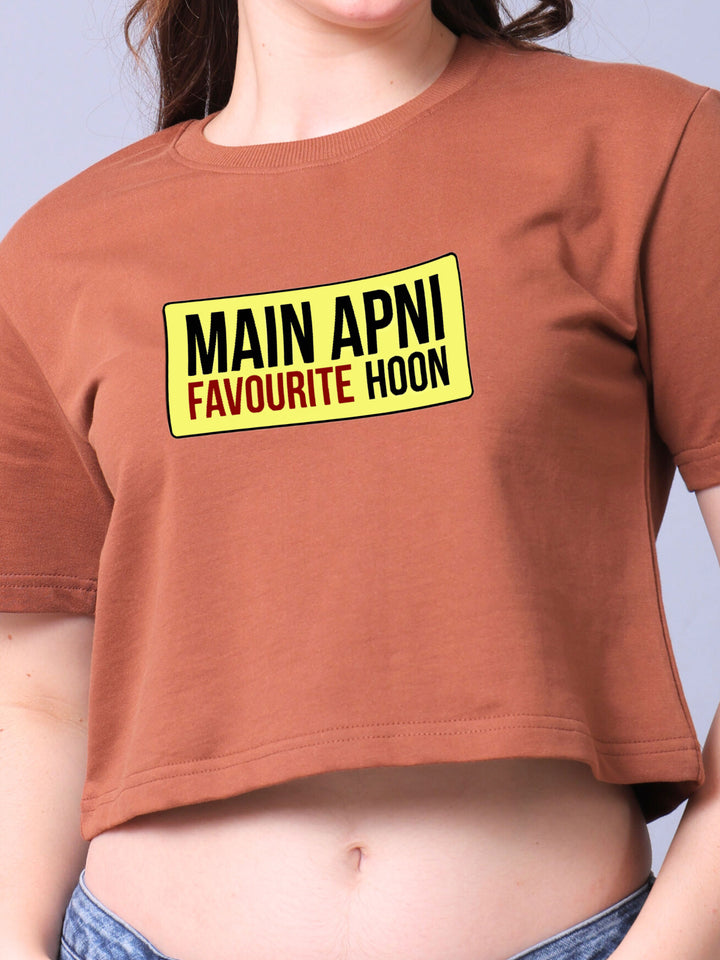 Mai Apni Favourite Hu Women Crop Top