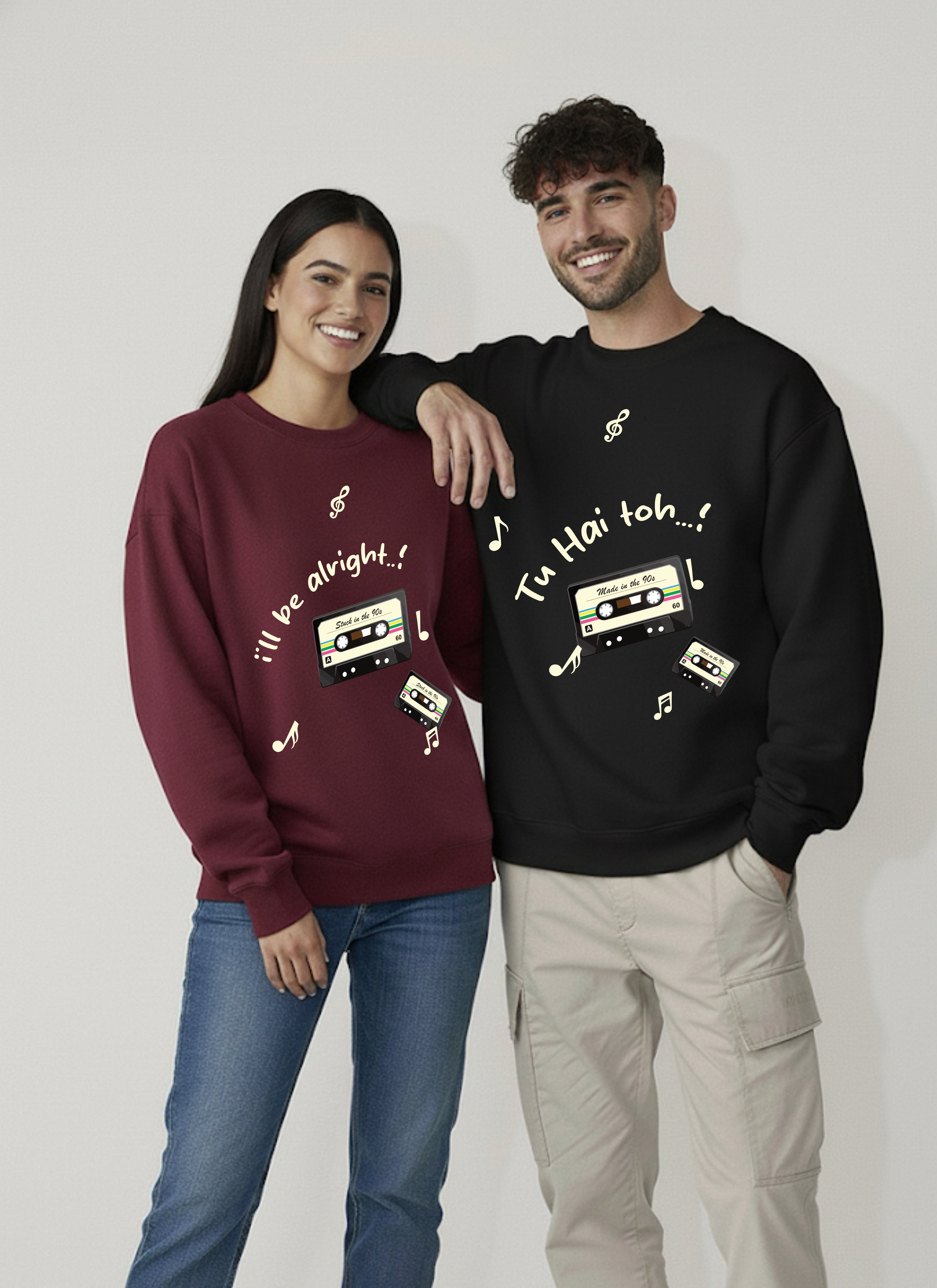 Tu hai toh I will be alright Unisex Sweatshirt - Pack of 2