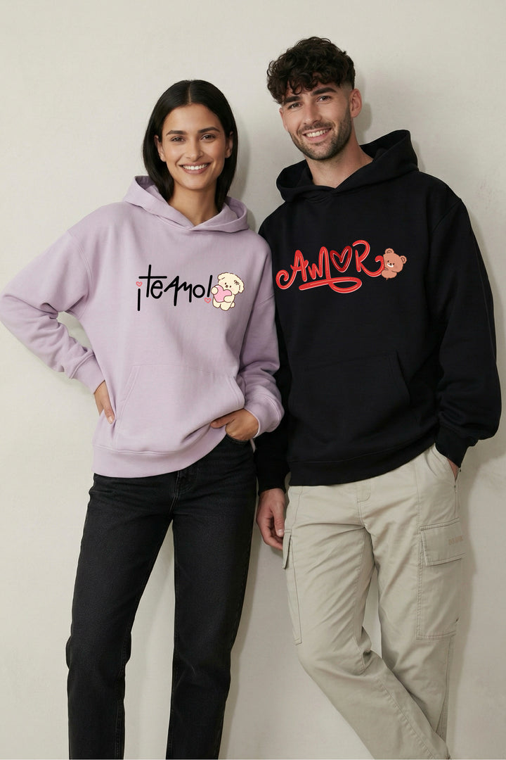 AMOR Teamo Oversized Drop Shoulder Hoodies - Pack of 2
