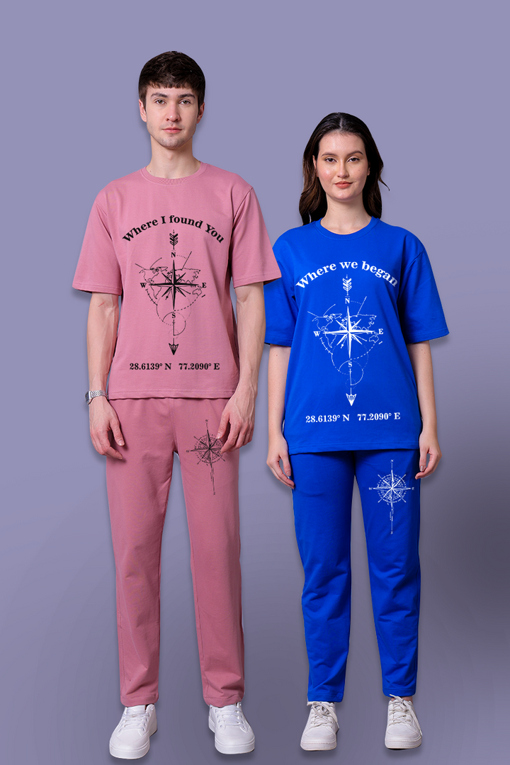 Co-ordinates Love Couple Co-Ord Set With Joggers (Pack of 2)