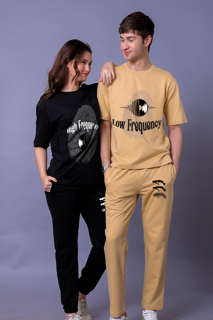 Low-fi & High Fi Couple Co-Ord Set With Joggers (Pack of 2)