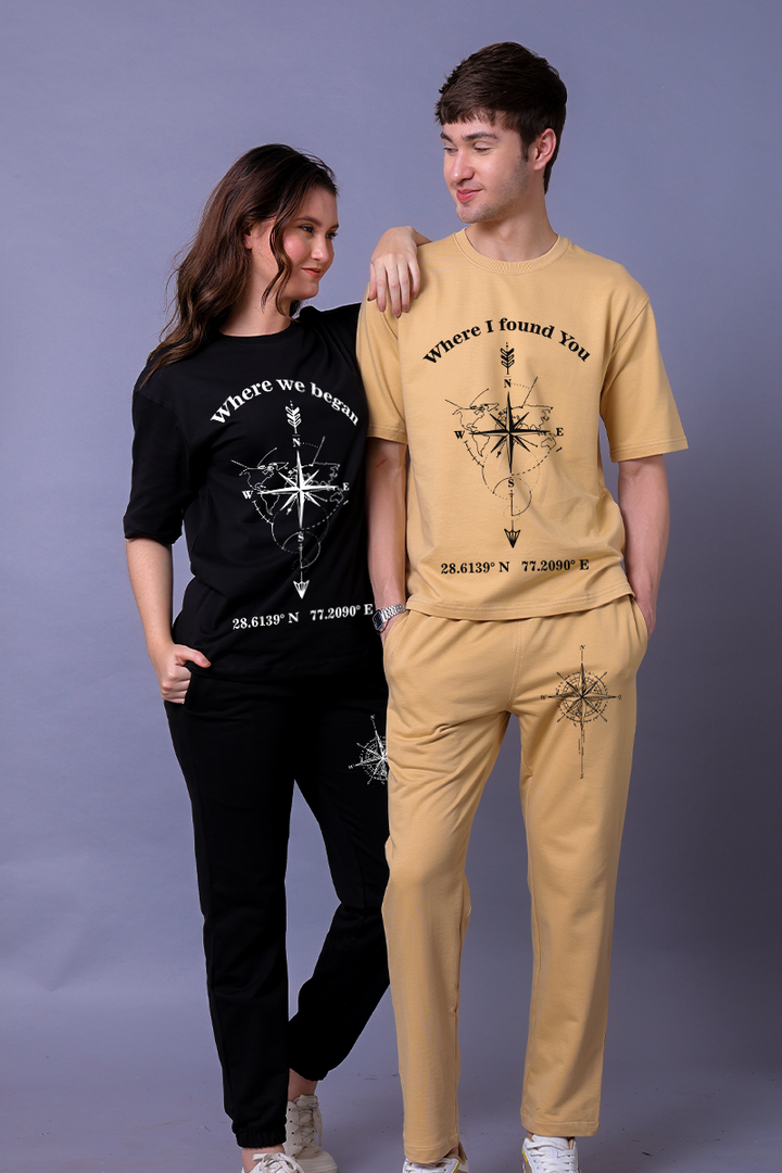 Co-ordinates Love Couple Co-Ord Set With Joggers (Pack of 2)