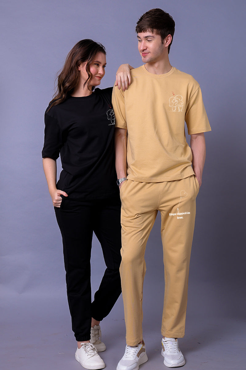 Kiss Typo Couple Co-Ord Set With Joggers (Pack of 2)