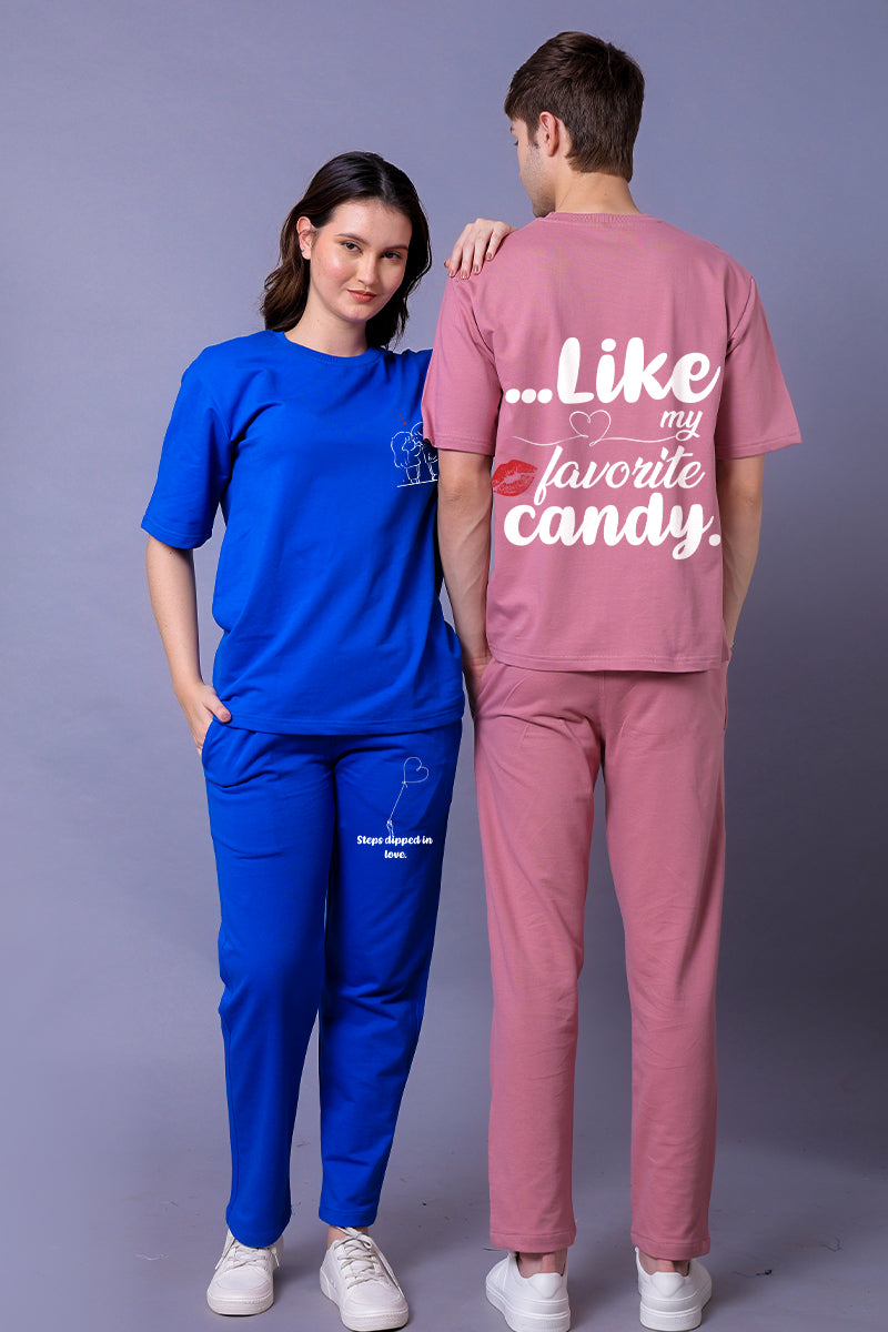 Kiss Typo Couple Co-Ord Set With Joggers (Pack of 2)