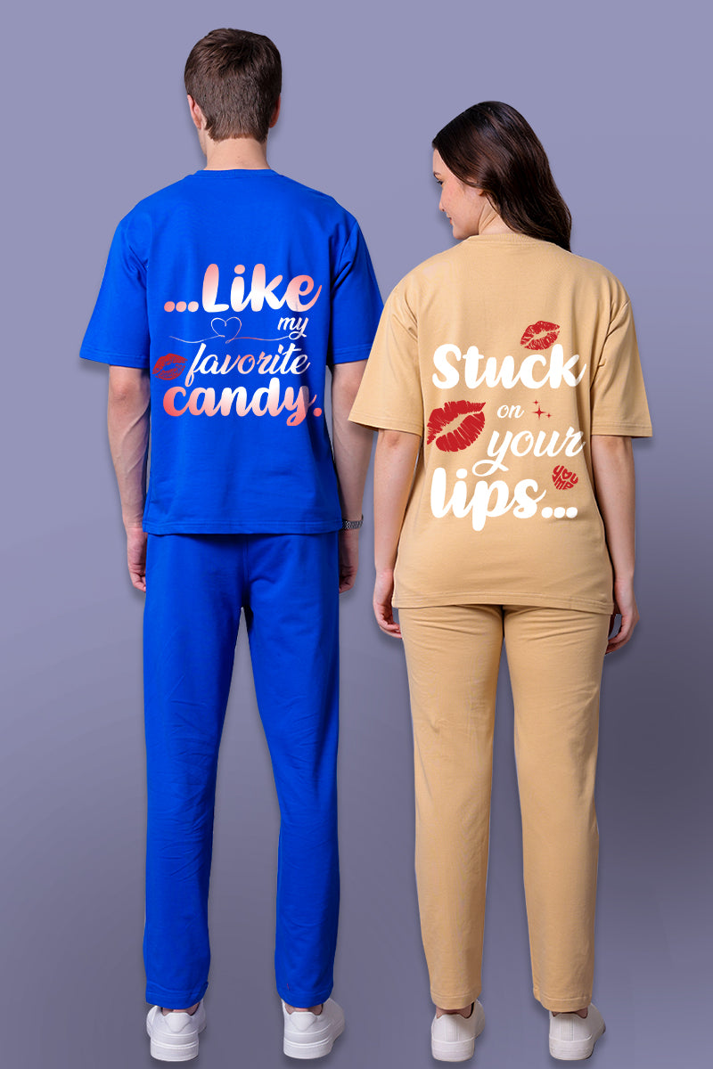 Kiss Typo Couple Co-Ord Set With Joggers (Pack of 2)