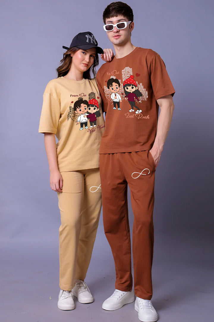 From First to Last Crush Couple Co-Ord Set With Joggers (Pack of 2)