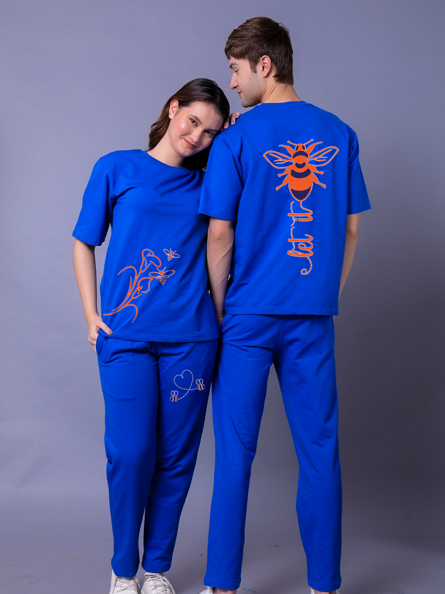 Let It Bee Couple Co-Ord Set With Jogger (Pack of 2)