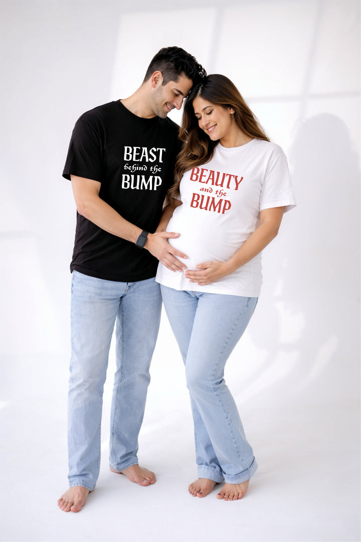 Beauty and the Bump Oversized Couple T-Shirts (Pack of 2)