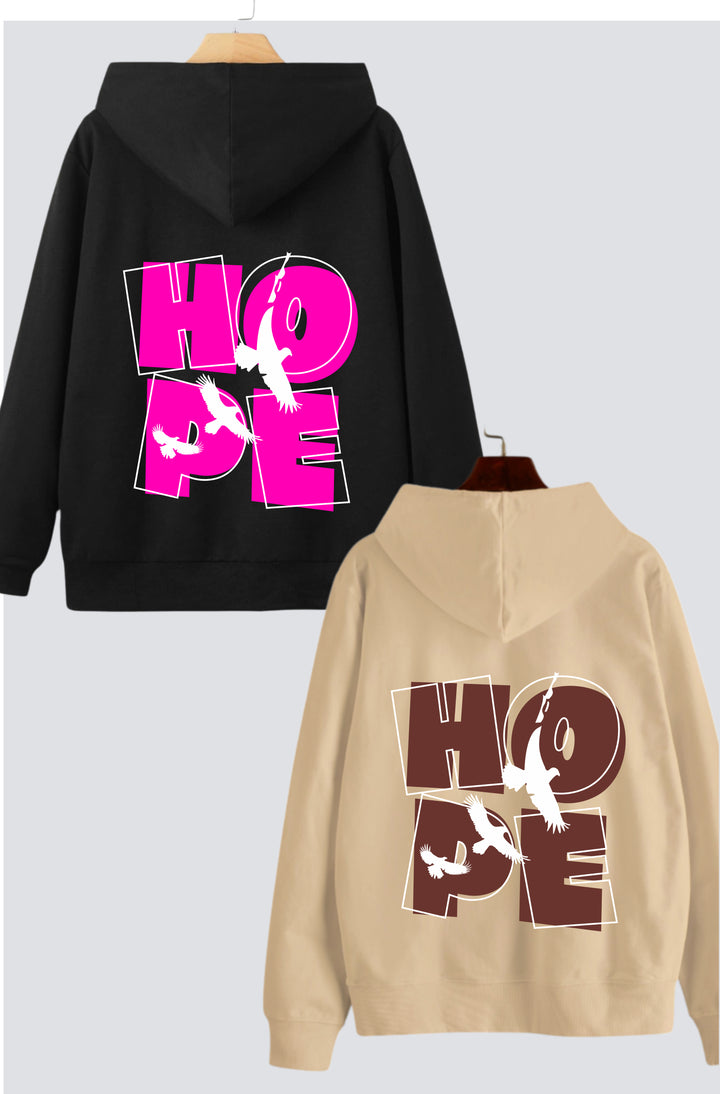 "Hope" Oversized Drop-Shoulder Couple Hoodies (Pack of 2)