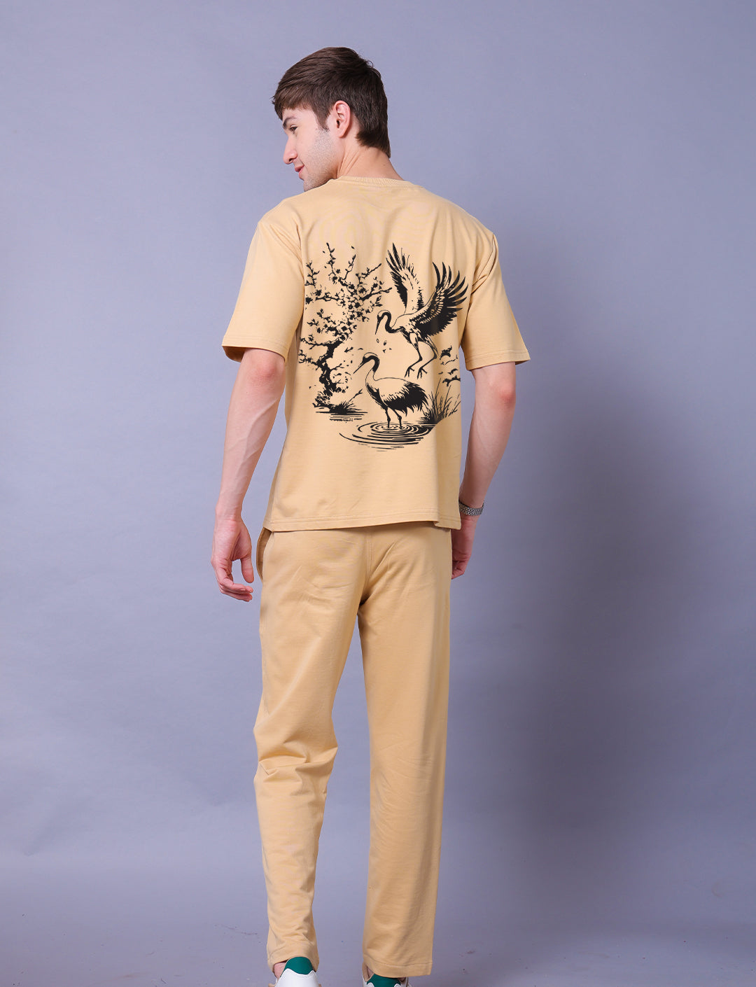 Crane Men Co-Ord Set - Oversized Tee With Jogger