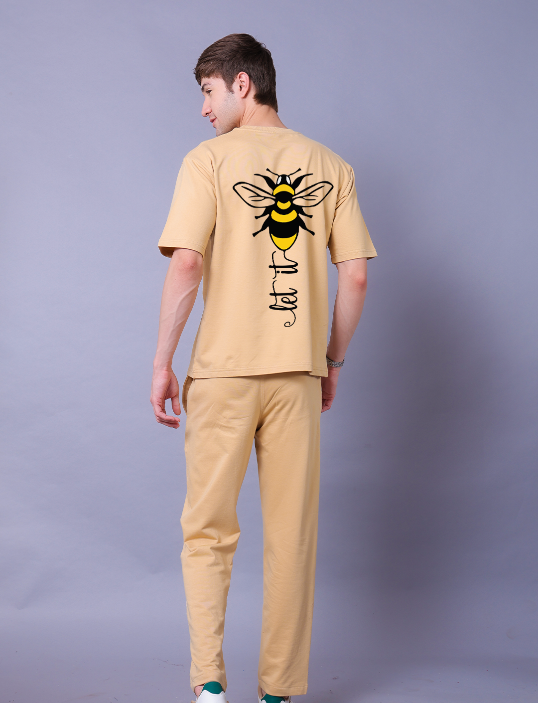 Let It Be Men Co-Ord Set - Oversized Tee With Jogger