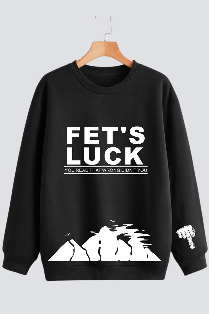 Fet's Luck Black Playful Sweatshirt