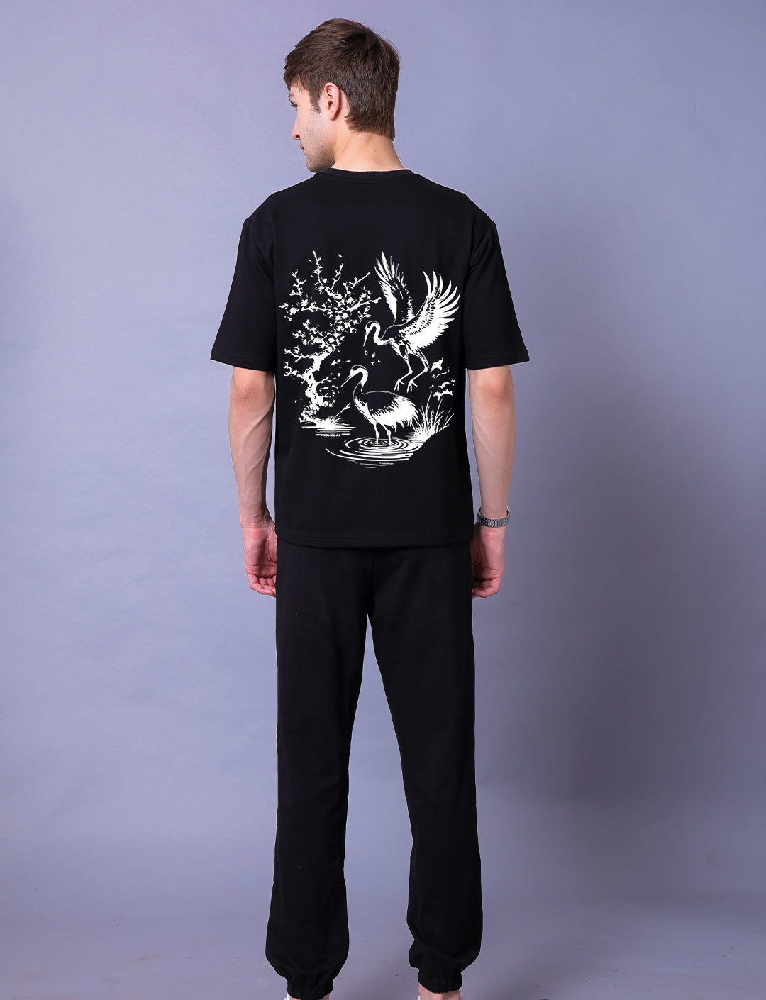 Crane Men Co-Ord Set - Oversized Tee With Jogger