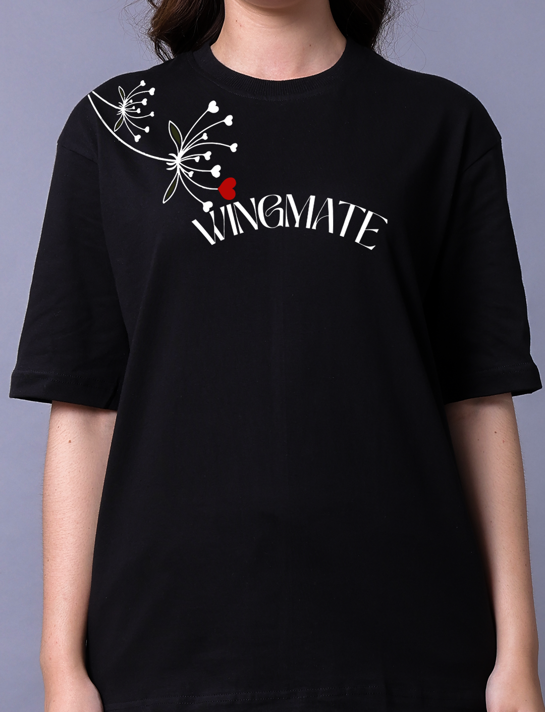 Eternal Flutter Butterfly Women Black Co-Ord Set With Joggers