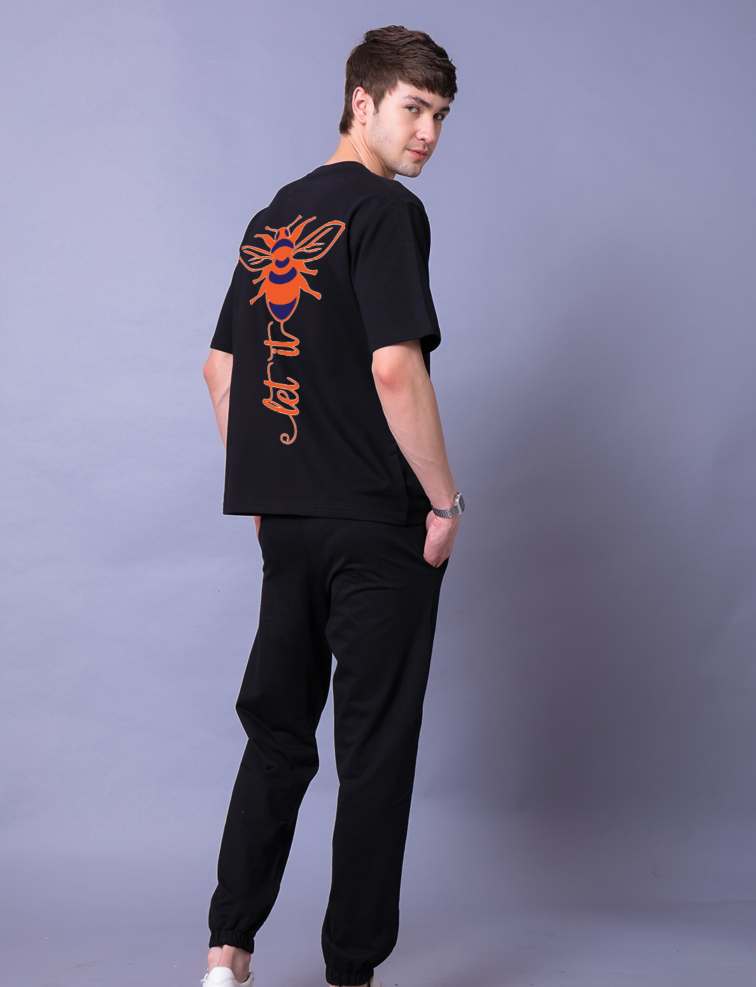 Let It Be Men Co-Ord Set - Oversized Tee With Jogger