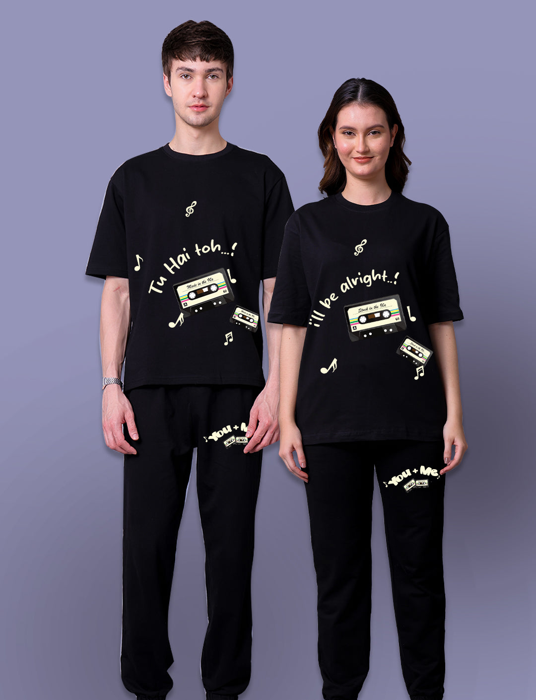 Tu Hai Toh I'll Be Alright Couple Co-Ord Set With Joggers (Pack of 2) (Copy)