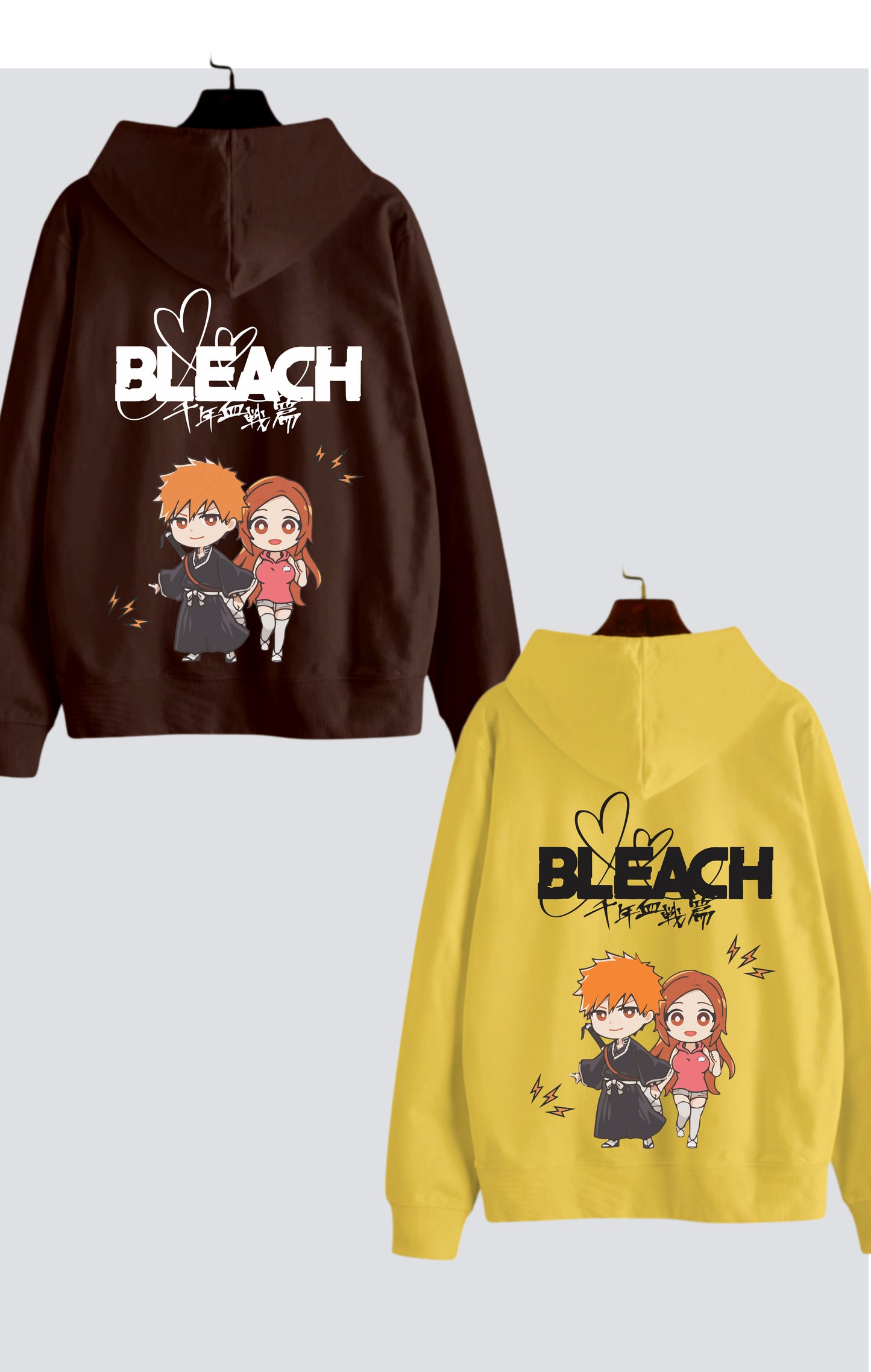 Bleach Edition Oversized Drop Shoulder Hoodies - Pack of 2