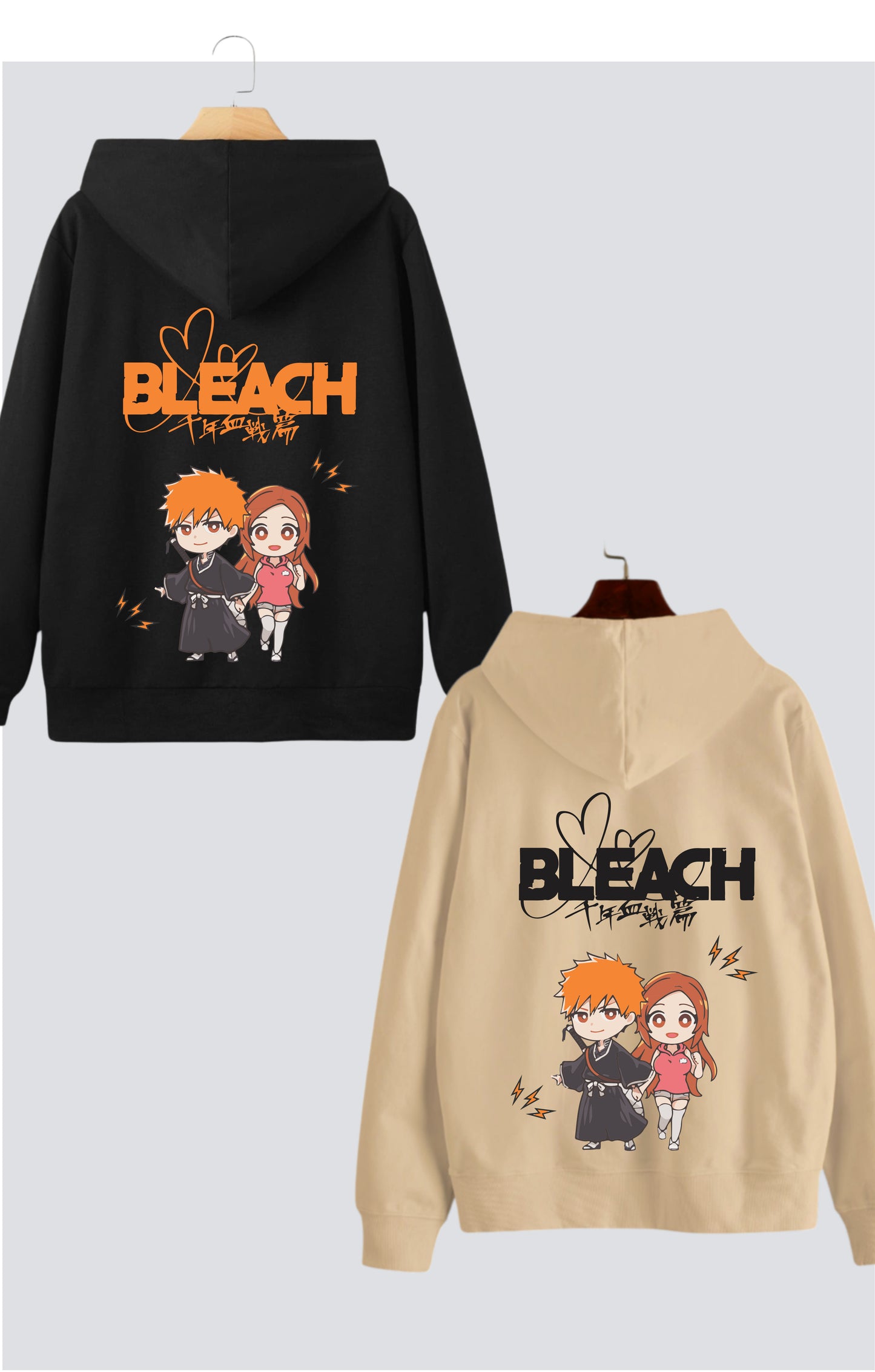 Bleach Edition Oversized Drop Shoulder Hoodies - Pack of 2